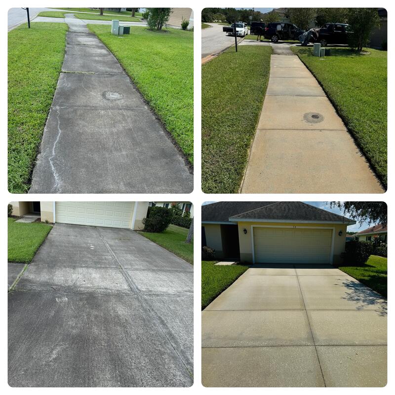 Sidewalk and driveway wash